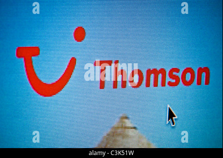 De près de l'logo Thomson Holidays comme vu sur son site web. (Usage éditorial uniquement : -Print, télévision, e-book et le comité éditorial du site). Banque D'Images