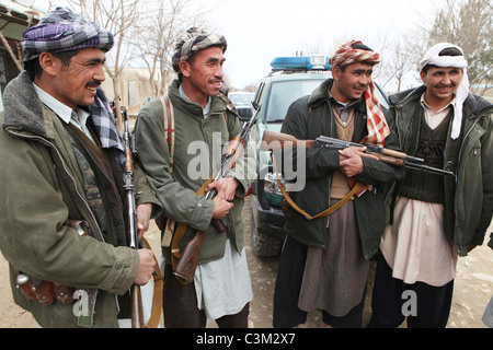 La milice, seigneur de la province de Kunduz, Afghanistan. Banque D'Images
