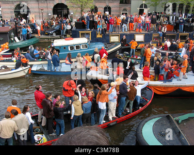 Queensday à Amsterdam Banque D'Images