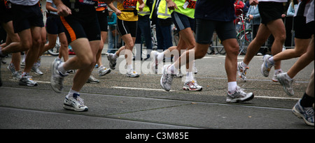 Marathon à Amsterdam Banque D'Images