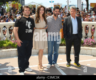 JACK BLACK ANGELINA JOLIE MANU PAYET & Dustin Hoffman KUNG FU PANDA 2 PHOTOCALL CANNES FILM FESTIVAL 2011 CARLTON HOTEL CANN Banque D'Images