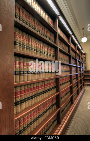 Bibliothèque de droit dans la ville historique de Pioneer Court House Portland Oregon Banque D'Images