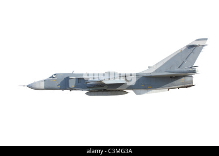 Bomber jet militaire Su-24 Fencer au décollage et d'atterrissage Banque D'Images