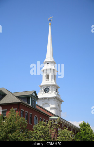 L'Église, Place du marché, Portsmouth, New Hampshire, New England, USA Banque D'Images