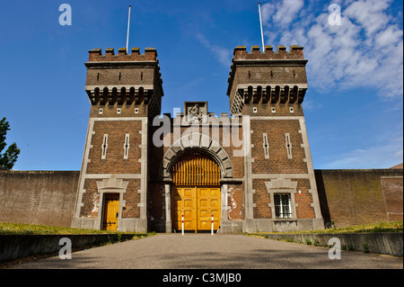 Orientée à l'entrée de la prison de Scheveningen, à La Haye, Pays-Bas Banque D'Images