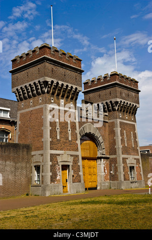 Orientée à l'entrée de la prison de Scheveningen, à La Haye, Pays-Bas Banque D'Images