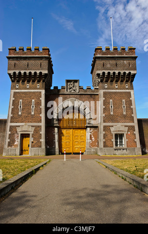 Orientée à l'entrée de la prison de Scheveningen, à La Haye, Pays-Bas Banque D'Images