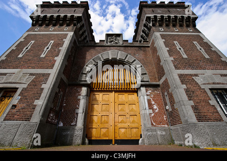 Orientée à l'entrée de la prison de Scheveningen, à La Haye, Pays-Bas Banque D'Images