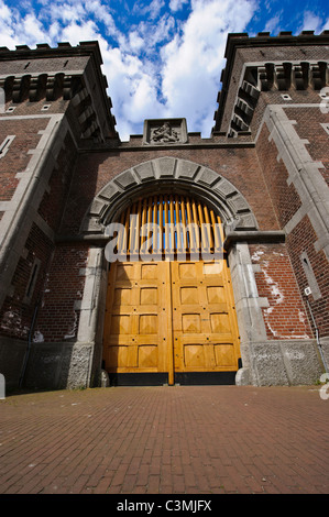 Orientée à l'entrée de la prison de Scheveningen, à La Haye, Pays-Bas Banque D'Images