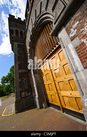 Orientée à l'entrée de la prison de Scheveningen, à La Haye, Pays-Bas Banque D'Images