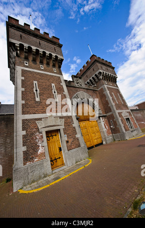 Orientée à l'entrée de la prison de Scheveningen, à La Haye, Pays-Bas Banque D'Images