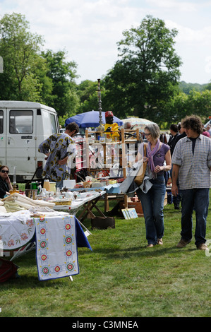 Stock photo of a French car boot sale. Banque D'Images