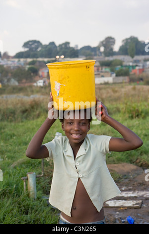 L'Afrique du Sud. Johannesburg. Canton : Soweto. La vie quotidienne dans les bidonvilles / camps de squatters. Banque D'Images