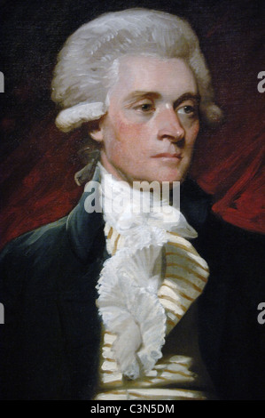 Thomas Jefferson (1743-1826). 3e président et l'un des pères fondateurs des États-Unis. Banque D'Images