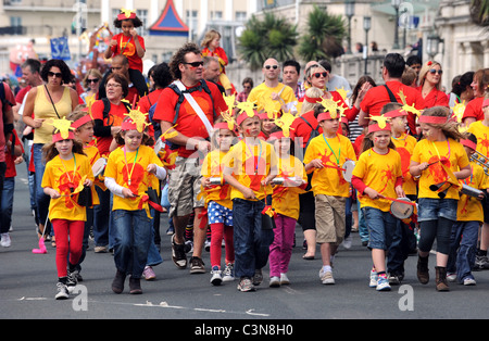 Brighton Festival Children's Parade 2011 Banque D'Images