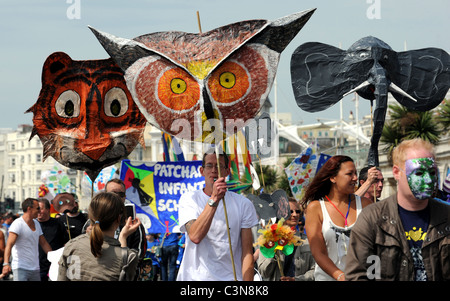 Brighton Festival Children's Parade 2011 Banque D'Images