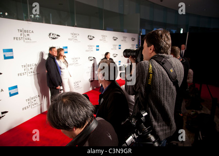 Paris, le 20 avril - soirée d'ouverture du Festival du film de Tribeca à New York, 4/20/2011 Banque D'Images