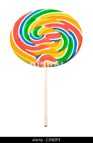 Multi colored lollipop isolated over white Banque D'Images