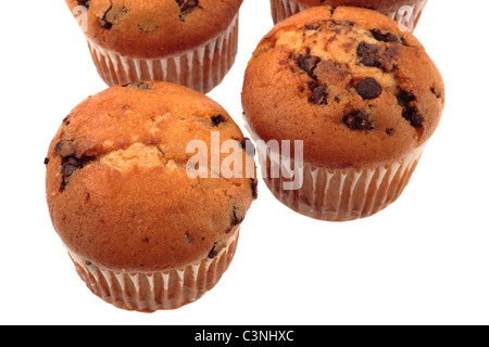 De nombreux muffins au chocolat d'en haut Banque D'Images