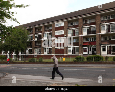 Appartements à Sneinton Conseil, Nottingham, Angleterre, Royaume-Uni Banque D'Images