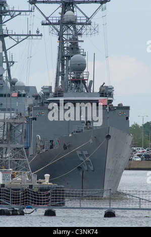 Virginie, Norfolk. La station de nombril de Norfolk. US Naval destroyer # 55. Banque D'Images