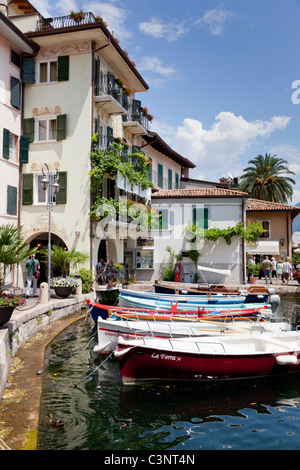 Porto Vecchio à Limone sul Garda Lac de Garde Italie Banque D'Images