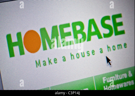 De près de l'Homebase logo tel que vu sur son site web. (Usage éditorial uniquement : -Print, télévision, e-book et le comité éditorial du site). Banque D'Images