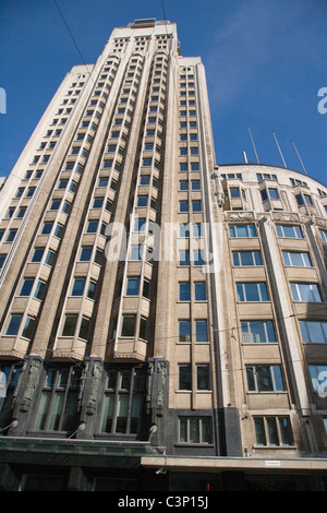 La tour KBC, Farmer's Tower ,Boerentoren, gratte-ciel Art Déco.Anvers. La Belgique. Banque D'Images