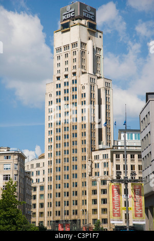 La tour KBC, Farmer's Tower ,Boerentoren, gratte-ciel Art Déco.Anvers. La Belgique. Banque D'Images