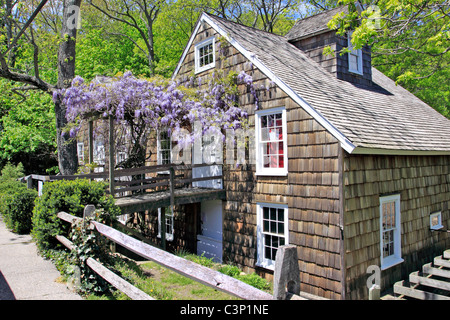 Le quartier historique de Stony Brook Grist Mill, Long Island, NY Banque D'Images