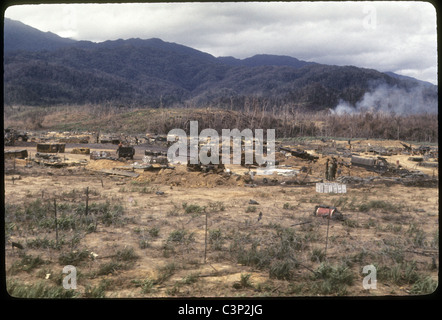 Base d'appui-feu de l'artillerie currahee 101st Airborne Division war zone LZ Banque D'Images