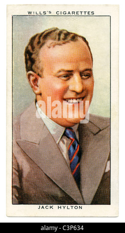 1934 carte de cigarette avec portrait de la radio star et leader de Jack Hylton Banque D'Images