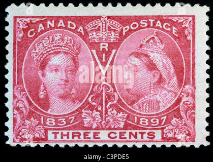 Jubilé de la reine Victoria Stamp Canada Banque D'Images