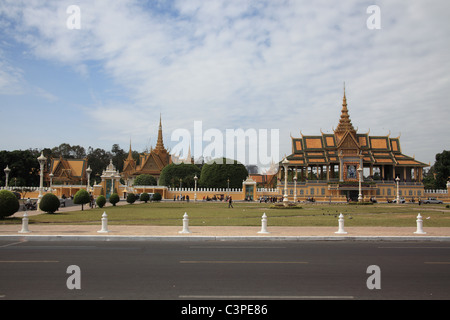 Palais Royal, Phnom Penh, Cambodge Banque D'Images