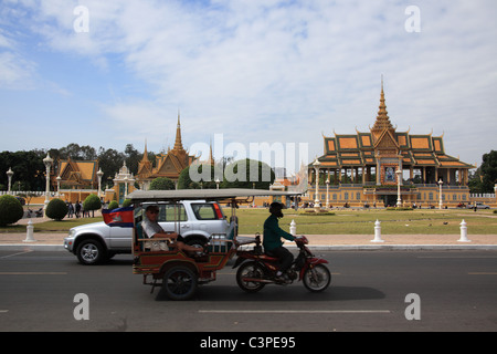 Palais royal, Phnom Penh, Cambodge Banque D'Images