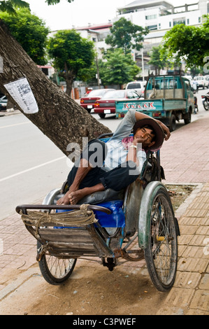 L'heure de la sieste à Phnom Penh. Banque D'Images