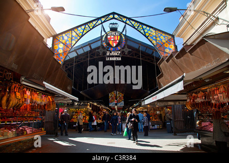 Barcelone, Las Ramblas, la Boqueria Banque D'Images