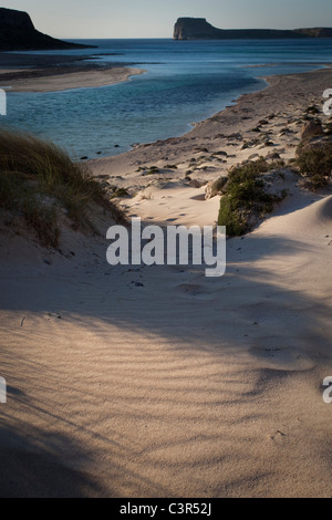 Balos Beach, sur la péninsule de Gramvousa, dans le nord-ouest de Crète, Grèce. Banque D'Images