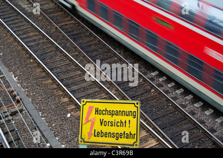 Chemins de Hambourg, à proximité de la gare principale (Hauptbahnhof) Banque D'Images