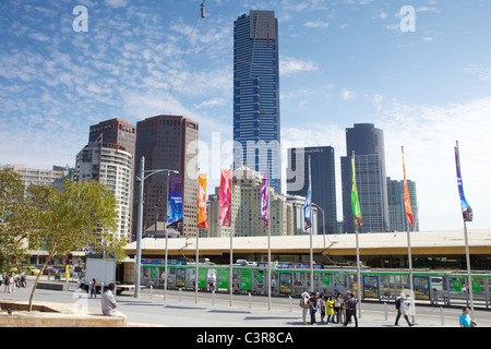 Melbourne, Victoria, Australie - Journée dans la ville de Sun Banque D'Images