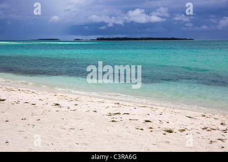 Laccadives îles et près de l'atoll d'eau bleu clair, l'Inde, lakshadweep Banque D'Images