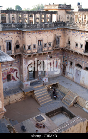 Chambre Haveli Mandawa, dans le Rajasthan, Inde Banque D'Images