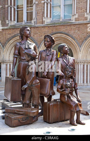 Ville de London Le Kindertransport memorial à la gare de Liverpool Street, Mai 2011 Banque D'Images