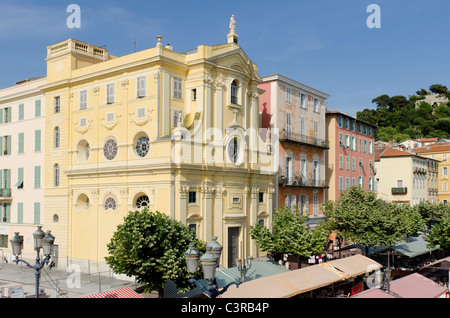 Marché Cours Saleya à Nice Banque D'Images