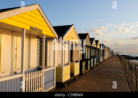 Cabines de plage de Southwold, Suffolk, Angleterre, RU Banque D'Images