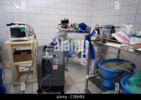 La chirurgie et d'anesthésie de l'hôpital MSF,Betou, République du Congo Banque D'Images
