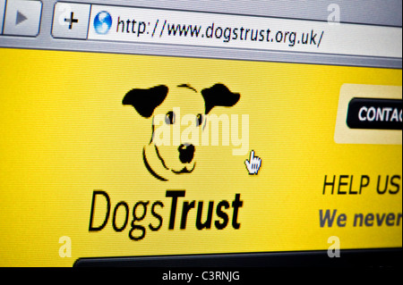 Close up of the Dogs Trust logo comme vu sur son site web. (Usage éditorial uniquement : -Print, télévision, e-book et le comité éditorial du site). Banque D'Images