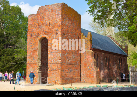 Jamestown APVA Memorial Church, Historic Jamestown, la Virginie Banque D'Images