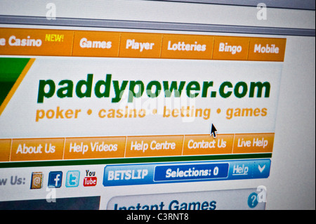 Close up du paddy logo Power comme vu sur son site web. (Usage éditorial uniquement : -Print, télévision, e-book et le comité éditorial du site). Banque D'Images