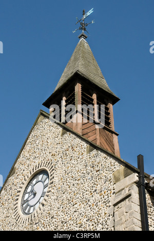 La tour de bois et de l'horloge sur le Sophie's Hall museum, Bury St Edmunds, Suffolk Banque D'Images